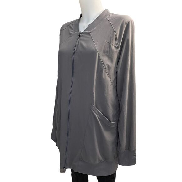 Zella Women’s gray oversized full zip track jacket size small - Picture 3 of 9